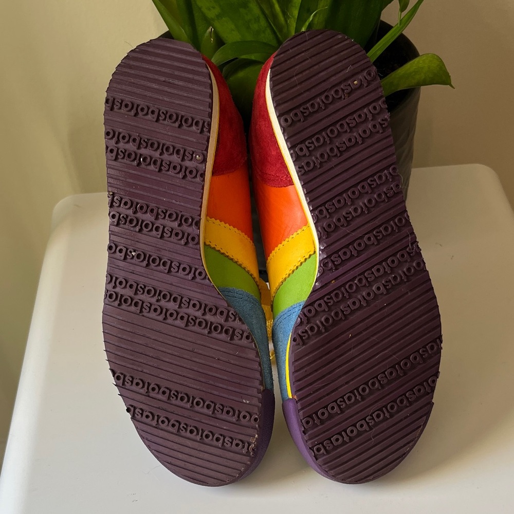 Colorful Women's Sneakers with Yellow Laces - Picture 6 of 6